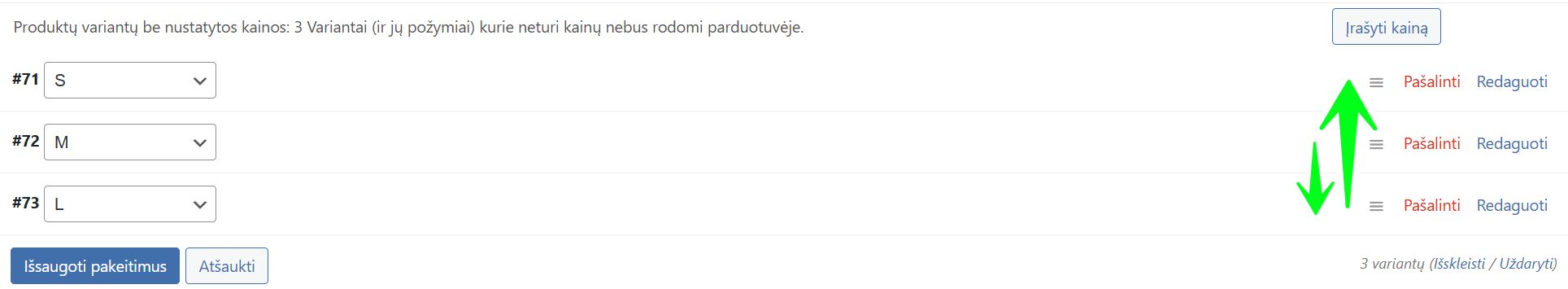 2021 05 Varianto eiliskumo keitimas