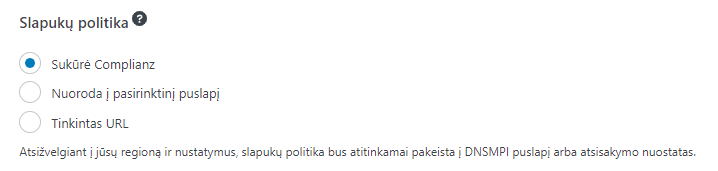 2023 03 Automatinis slapuku politikos puslapio sukurimas