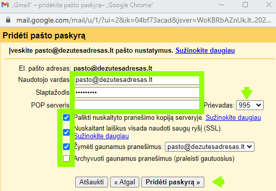2023 03 El. laisku tikrinimo nustatymu langas 3