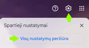 2023 03 Gmail nustatymai