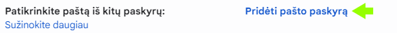 2023 03 Gmail prideti el. pasto tikrinima