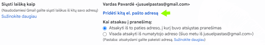 2023 03 Kito el. pasto adreso pridejimas