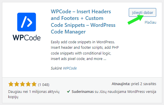 2023 03 Kodu integravimo modulio idiegimas
