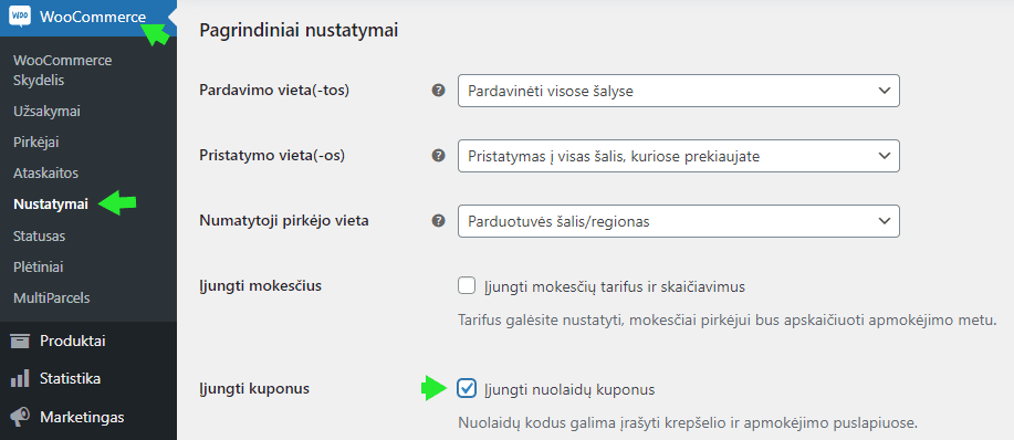 2023 03 Nuolaidu kodu ijungimas