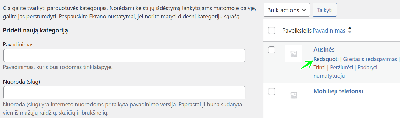 2024 11 Produktu kategoriju koregavimas